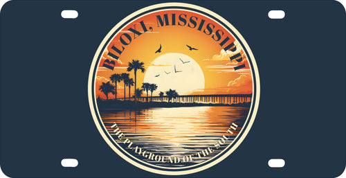 Biloxi Mississippi Design A Souvenir Metal License Plate 