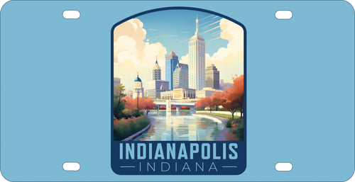 Indianapolis Indiana Design A Souvenir Metal License Plate 