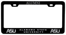 Load image into Gallery viewer, Alabama State University Alumni Engraved Metal License Plate Frame Black Officially Licensed
