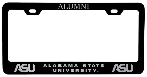 Alabama State University Alumni Engraved Metal License Plate Frame Black Officially Licensed