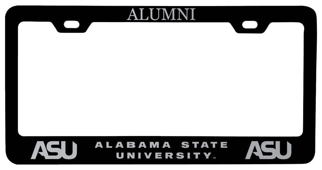 Alabama State University Alumni Engraved Metal License Plate Frame Black Officially Licensed