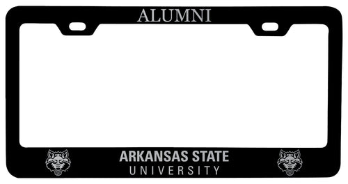 Arkansas State Alumni Engraved Metal License Plate Frame Black Officially Licensed