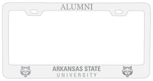 Load image into Gallery viewer, Arkansas State Alumni Engraved Metal License Plate Frame Officially Licensed
