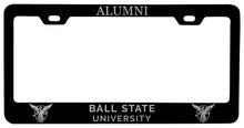 Load image into Gallery viewer, Ball State University Alumni Engraved Metal License Plate Frame Black Officially Licensed
