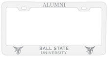 Load image into Gallery viewer, Ball State University Alumni Engraved Metal License Plate Frame Officially Licensed
