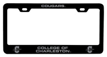 Load image into Gallery viewer, College of Charleston Engraved Metal License Plate Frame Black Officially Licensed Collegiate Product Black
