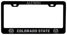 Load image into Gallery viewer, Colorado State Rams Alumni Engraved Metal License Plate Frame Black Officially Licensed
