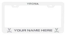 Load image into Gallery viewer, Virginia Cavaliers Customizable Engraved Metal License Plate Frame Officially Licensed Collegiate Product
