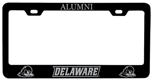 Delaware Blue Hens Alumni Engraved Metal License Plate Frame Black Officially Licensed