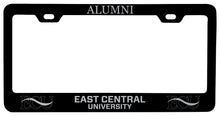 Load image into Gallery viewer, East Central University Tigers Alumni Engraved Metal License Plate Frame Black Officially Licensed
