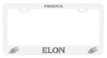 Load image into Gallery viewer, Elon University NCAA Laser-Engraved Metal License Plate Frame - Choose Black or White Color
