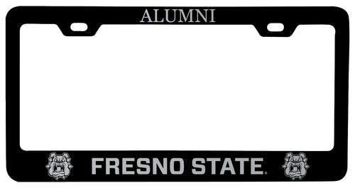 Fresno State Bulldogs Alumni Engraved Metal License Plate Frame Black Officially Licensed