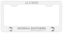 Load image into Gallery viewer, Georgia Southern Eagles Alumni Engraved Metal License Plate Frame White Officially Licensed
