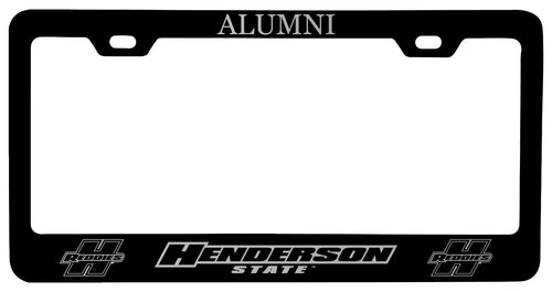 Henderson State Reddies Alumni Engraved Metal License Plate Frame Black Officially Licensed