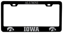 Load image into Gallery viewer, Iowa Hawkeyes Alumni Engraved Metal License Plate Frame Black Officially Licensed
