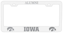 Load image into Gallery viewer, Iowa Hawkeyes Alumni Engraved Metal License Plate Frame Officially Licensed
