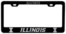 Load image into Gallery viewer, Illinois Fighting Illini Alumni Engraved Metal License Plate Frame Black Officially Licensed
