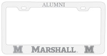 Load image into Gallery viewer, Marshall Thundering Herd Alumni Engraved Metal License Plate Frame White Officially Licensed
