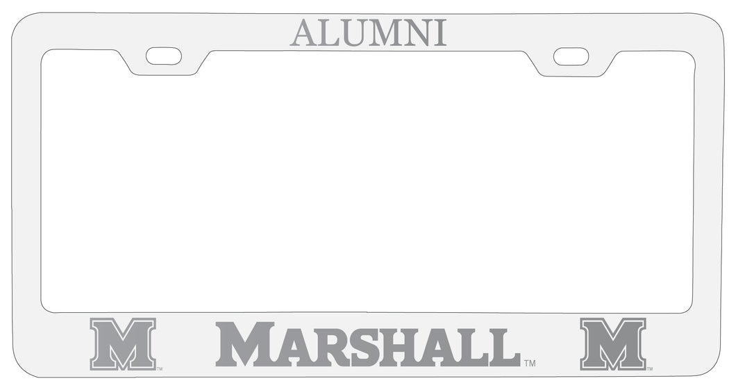 Marshall Thundering Herd Alumni Engraved Metal License Plate Frame White Officially Licensed