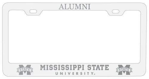 Mississippi State Bulldogs Alumni Engraved Metal License Plate Frame White Officially Licensed