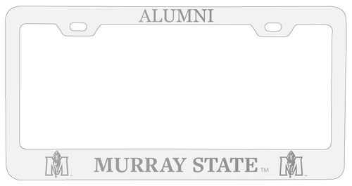 Murray State University Alumni Engraved Metal License Plate Frame White Officially Licensed