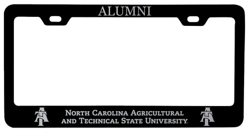 North Carolina A&T State Aggies Alumni Engraved Metal License Plate Frame Black Officially Licensed