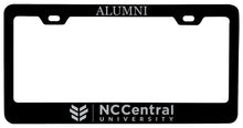 Load image into Gallery viewer, North Carolina Central Eagles Alumni Engraved Metal License Plate Frame Black Officially Licensed
