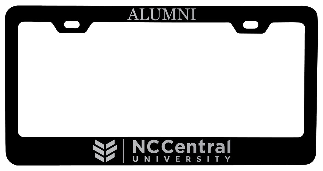 North Carolina Central Eagles Alumni Engraved Metal License Plate Frame Black Officially Licensed