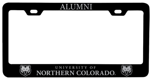 Northern Colorado Bears Alumni Engraved Metal License Plate Frame Black Officially Licensed