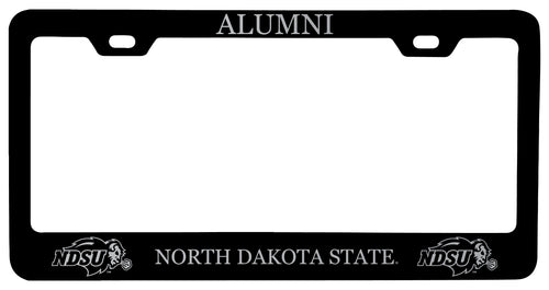 North Dakota State Bison Alumni Engraved Metal License Plate Frame Black Officially Licensed