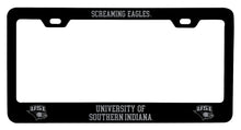 Load image into Gallery viewer, University of Southern Indiana Engraved Metal License Plate Frame Black Officially Licensed Collegiate Product Black
