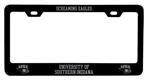 University of Southern Indiana Engraved Metal License Plate Frame Black Officially Licensed Collegiate Product Black