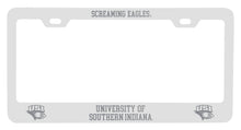 Load image into Gallery viewer, University of Southern Indiana Engraved Metal License Plate Frame Officially Licensed Collegiate Product
