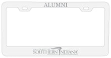 Load image into Gallery viewer, University of Southern Indiana Alumni Engraved Metal License Plate Frame Officially Licensed
