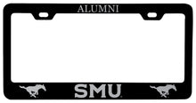 Load image into Gallery viewer, Southern Methodist University Alumni Engraved Metal License Plate Frame Black Officially Licensed
