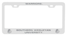 Load image into Gallery viewer, Southern Wesleyan University Engraved Metal License Plate Frame Officially Licensed Collegiate Product
