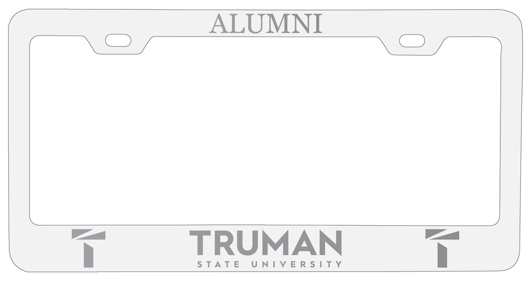 Truman State University Alumni Engraved Metal License Plate Frame White Officially Licensed