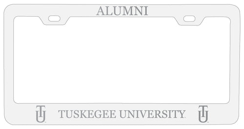 Tuskegee University Alumni Engraved Metal License Plate Frame White Officially Licensed