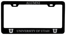 Load image into Gallery viewer, Utah Utes Alumni Engraved Metal License Plate Frame Black Officially Licensed
