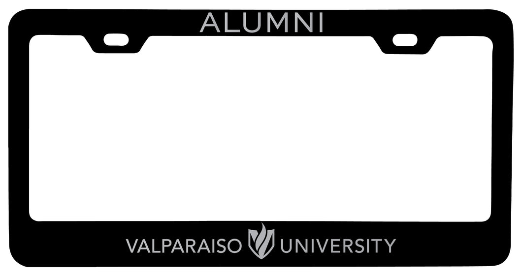 Valparaiso University Alumni Engraved Metal License Plate Frame Black Officially Licensed