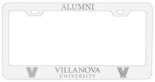 Villanova Wildcats Alumni Engraved Metal License Plate Frame White Officially Licensed