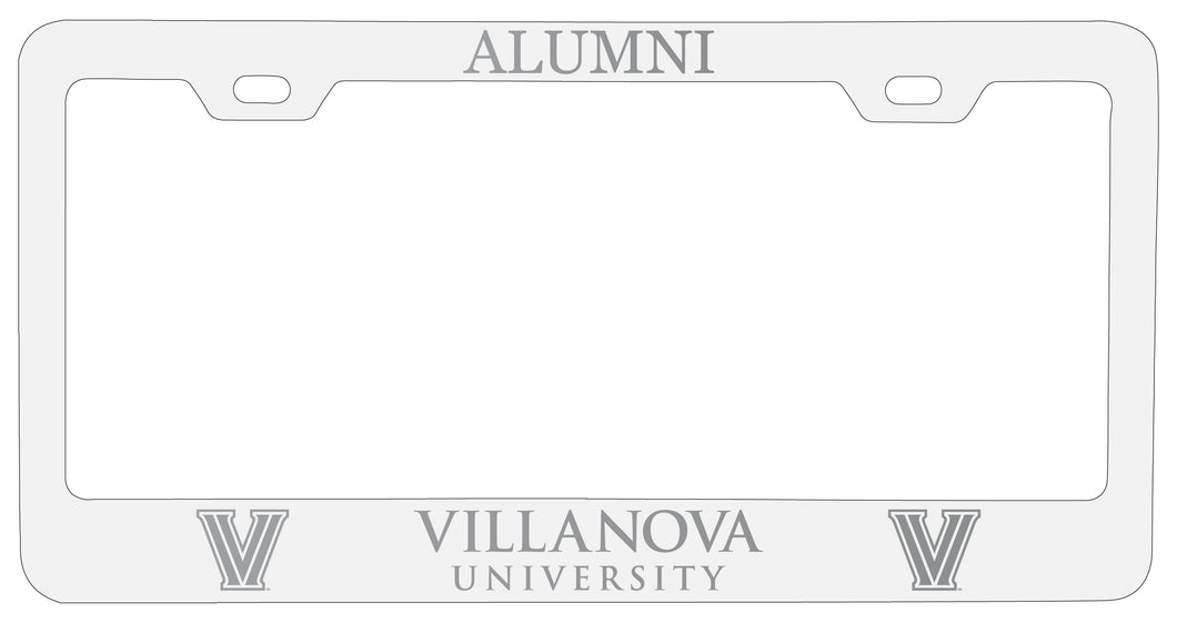 Villanova Wildcats Alumni Engraved Metal License Plate Frame White Officially Licensed