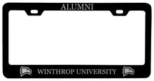 Load image into Gallery viewer, Winthrop University Alumni Engraved Metal License Plate Frame Black Officially Licensed
