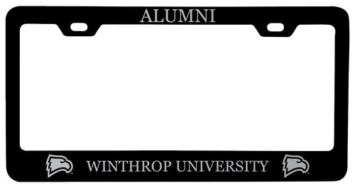 Winthrop University Alumni Engraved Metal License Plate Frame Black Officially Licensed