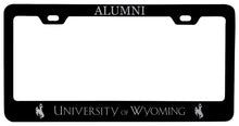 Load image into Gallery viewer, University of Wyoming Alumni Engraved Metal License Plate Frame Black Officially Licensed
