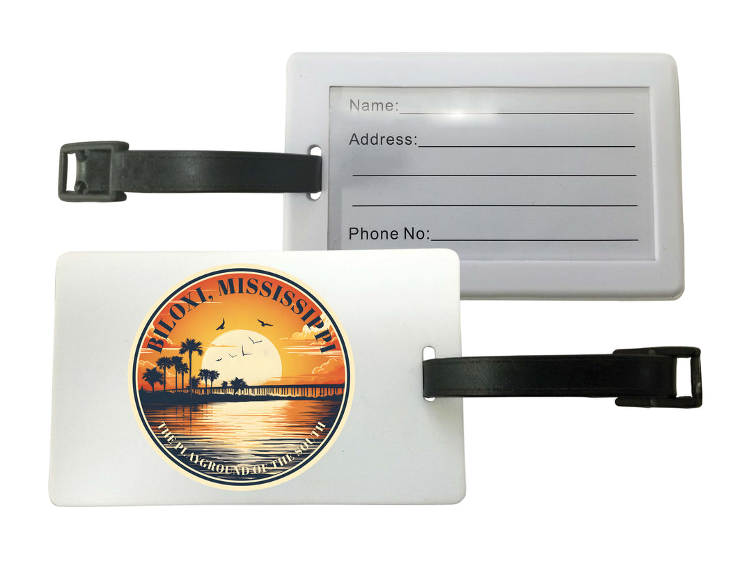 Biloxi Mississippi Design A Souvenir Luggage Tag 2-Pack