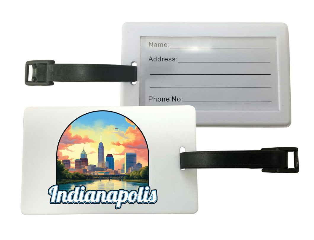 Indianapolis Indiana Design B Souvenir Luggage Tag Single