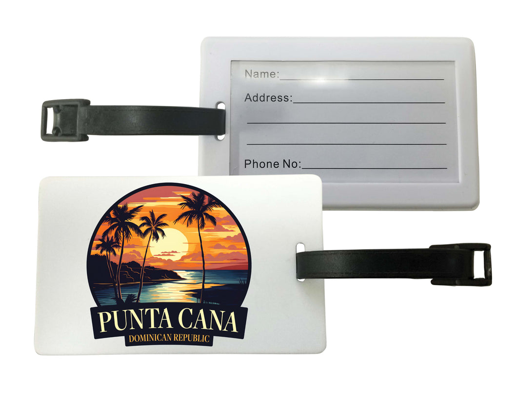 Punta Cana Dominican Republic Design E Souvenir Luggage Tag 2-Pack