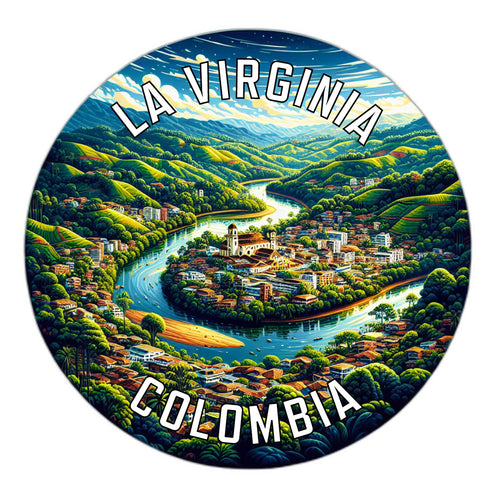 La Virginia Colombia Souvenir Die Cut Flat Magnet 6-Inch