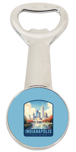 Indianapolis Indiana Design A Souvenir Magnetic Bottle Opener 4-Pack